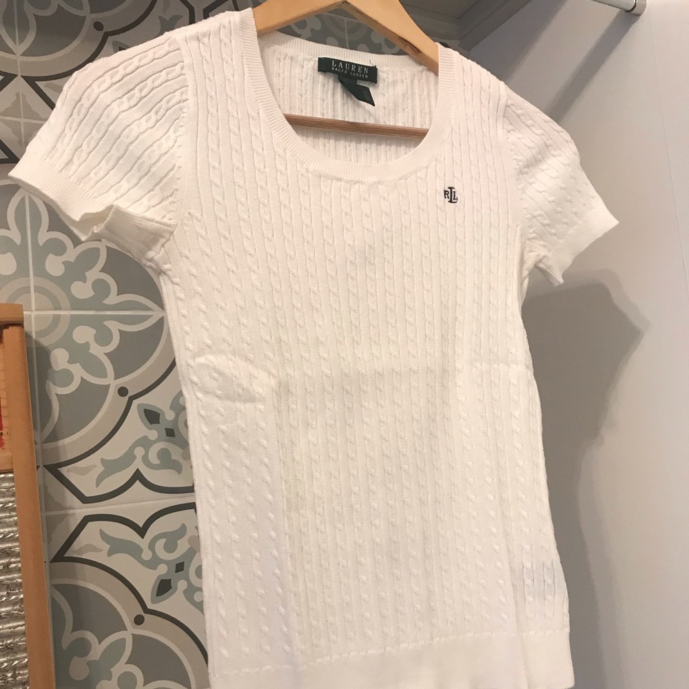 Ralph Lauren White Knit Top XS